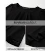 imageZESICA Womens Summer Tops Dressy Casual Short Sleeve Blouses Trendy Elegant ShirtsBlack