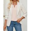imageZESICA Womens Summer Tops Dressy Casual Short Sleeve Blouses Trendy Elegant ShirtsLightalmond