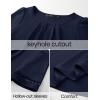 imageZESICA Womens Summer Tops Dressy Casual Short Sleeve Blouses Trendy Elegant ShirtsNavy