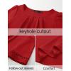 imageZESICA Womens Summer Tops Dressy Casual Short Sleeve Blouses Trendy Elegant ShirtsRed