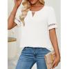 imageZESICA Womens Summer Tops Dressy Casual Short Sleeve Blouses Trendy Elegant ShirtsWhite