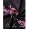 imageZESICA Floral Long Sleeve Tops for Women 2025 Fall Mesh Mock Neck Ruched Fitted Shirts Going Out Blouses Trendy ClothesBlack