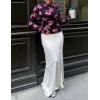 imageZESICA Floral Long Sleeve Tops for Women 2025 Fall Mesh Mock Neck Ruched Fitted Shirts Going Out Blouses Trendy ClothesBlack