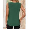 imageZESICA Womens Summer Pleated Tank Top Sleeveless Crewneck Business Casual Loose Tops Shirts 2025 Fashion Clothes OutfitsGreen