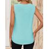 imageZESICA Womens Summer Pleated Tank Top Sleeveless Crewneck Business Casual Loose Tops Shirts 2025 Fashion Clothes OutfitsLakegreen