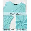 imageZESICA Womens Summer Pleated Tank Top Sleeveless Crewneck Business Casual Loose Tops Shirts 2025 Fashion Clothes OutfitsLakegreen