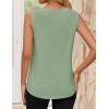 imageZESICA Womens Summer Pleated Tank Top Sleeveless Crewneck Business Casual Loose Tops Shirts 2025 Fashion Clothes OutfitsLightgreen