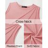 imageZESICA Womens Summer Pleated Tank Top Sleeveless Crewneck Business Casual Loose Tops Shirts 2025 Fashion Clothes OutfitsPink