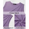 imageZESICA Womens Summer Pleated Tank Top Sleeveless Crewneck Business Casual Loose Tops Shirts 2025 Fashion Clothes OutfitsPurple