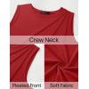imageZESICA Womens Summer Pleated Tank Top Sleeveless Crewneck Business Casual Loose Tops Shirts 2025 Fashion Clothes OutfitsRed