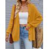imageZESICA Womens 2025 Fall Casual Long Sleeve Cardigan V Neck Button Down Open Front Knit Loose Oversized Sweater CoatGinger