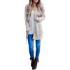 imageZESICA Womens 2025 Fall Casual Long Sleeve Open Front Soft Chunky Knit Sweater Cardigan OuterwearBeige