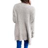 imageZESICA Womens 2025 Fall Casual Long Sleeve Open Front Soft Chunky Knit Sweater Cardigan OuterwearBeige
