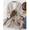 imageZESICA Womens 2025 Fall Casual Long Sleeve Open Front Soft Chunky Knit Sweater Cardigan OuterwearBeige