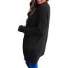 imageZESICA Womens 2025 Fall Casual Long Sleeve Open Front Soft Chunky Knit Sweater Cardigan OuterwearBlack