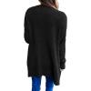 imageZESICA Womens 2025 Fall Casual Long Sleeve Open Front Soft Chunky Knit Sweater Cardigan OuterwearBlack
