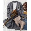 imageZESICA Womens 2025 Fall Casual Long Sleeve Open Front Soft Chunky Knit Sweater Cardigan OuterwearCharcoal