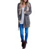 imageZESICA Womens 2025 Fall Casual Long Sleeve Open Front Soft Chunky Knit Sweater Cardigan OuterwearCharcoal