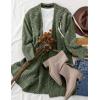 imageZESICA Womens 2025 Fall Casual Long Sleeve Open Front Soft Chunky Knit Sweater Cardigan OuterwearForestgreen