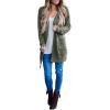 imageZESICA Womens 2025 Fall Casual Long Sleeve Open Front Soft Chunky Knit Sweater Cardigan OuterwearForestgreen