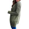 imageZESICA Womens 2025 Fall Casual Long Sleeve Open Front Soft Chunky Knit Sweater Cardigan OuterwearForestgreen