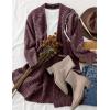 imageZESICA Womens 2025 Fall Casual Long Sleeve Open Front Soft Chunky Knit Sweater Cardigan OuterwearMaroon