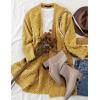 imageZESICA Womens 2025 Fall Casual Long Sleeve Open Front Soft Chunky Knit Sweater Cardigan OuterwearMustard Yellow