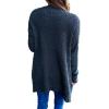 imageZESICA Womens 2025 Fall Casual Long Sleeve Open Front Soft Chunky Knit Sweater Cardigan OuterwearNavy