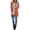 imageZESICA Womens 2025 Fall Casual Long Sleeve Open Front Soft Chunky Knit Sweater Cardigan OuterwearOrange