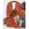 imageZESICA Womens 2025 Fall Casual Long Sleeve Open Front Soft Chunky Knit Sweater Cardigan OuterwearOrange