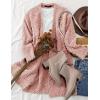 imageZESICA Womens 2025 Fall Casual Long Sleeve Open Front Soft Chunky Knit Sweater Cardigan OuterwearPink