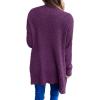 imageZESICA Womens 2025 Fall Casual Long Sleeve Open Front Soft Chunky Knit Sweater Cardigan OuterwearPlum