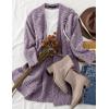 imageZESICA Womens 2025 Fall Casual Long Sleeve Open Front Soft Chunky Knit Sweater Cardigan OuterwearTaro