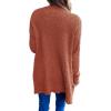 imageZESICA Womens 2025 Fall Casual Long Sleeve Open Front Soft Chunky Knit Sweater Cardigan OuterwearTearose