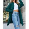 imageZESICA Womens Casual Lapel Cardigan Long Sleeve Open Front Irregular Hem Soft Knitted Sweater Coat with PocketsTealgreen