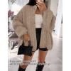 imageZESICA Womens Fall 2025 Cardigan Sweaters Long Sleeve Button Down Oversized Soft Knit Winter Coats Trendy OuterwearKhaki