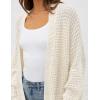 imageZESICA Womens Fall 2025 Long Batwing Sleeve Open Front Chunky Knit Cardigan SweaterBapricot