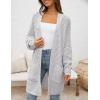imageZESICA Womens Fall 2025 Long Batwing Sleeve Open Front Chunky Knit Cardigan SweaterBlightgrey