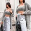 imageZESICA Womens Fall 2025 Long Batwing Sleeve Open Front Chunky Knit Cardigan SweaterBlightgrey