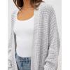 imageZESICA Womens Fall 2025 Long Batwing Sleeve Open Front Chunky Knit Cardigan SweaterBlightgrey