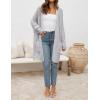imageZESICA Womens Fall 2025 Long Batwing Sleeve Open Front Chunky Knit Cardigan SweaterBlightgrey