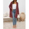 imageZESICA Womens Fall 2025 Long Batwing Sleeve Open Front Chunky Knit Cardigan SweaterBrickred