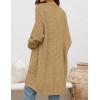 imageZESICA Womens Fall 2025 Long Batwing Sleeve Open Front Chunky Knit Cardigan SweaterCamel