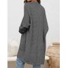 imageZESICA Womens Fall 2025 Long Batwing Sleeve Open Front Chunky Knit Cardigan SweaterDarkgrey