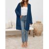 imageZESICA Womens Fall 2025 Long Batwing Sleeve Open Front Chunky Knit Cardigan SweaterDustyblue