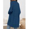 imageZESICA Womens Fall 2025 Long Batwing Sleeve Open Front Chunky Knit Cardigan SweaterDustyblue