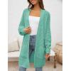 imageZESICA Womens Fall 2025 Long Batwing Sleeve Open Front Chunky Knit Cardigan SweaterGreen
