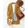 imageZESICA Womens Fall 2025 Long Batwing Sleeve Open Front Chunky Knit Cardigan SweaterMustard