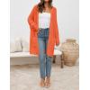 imageZESICA Womens Fall 2025 Long Batwing Sleeve Open Front Chunky Knit Cardigan SweaterOrange