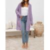 imageZESICA Womens Fall 2025 Long Batwing Sleeve Open Front Chunky Knit Cardigan SweaterPurple